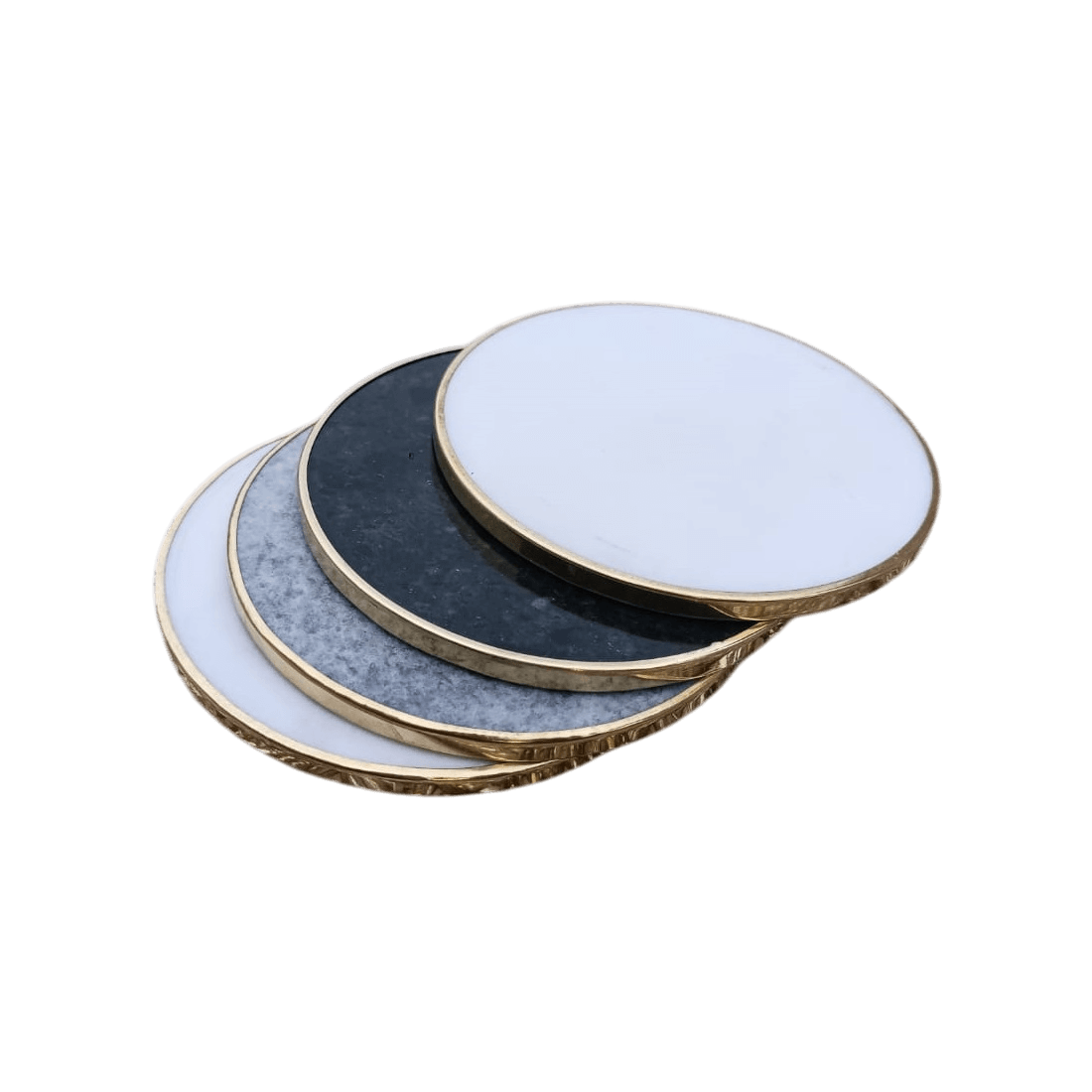 MARBLE COASTER ROUND SHAPE 4 COLOR (POLISH)